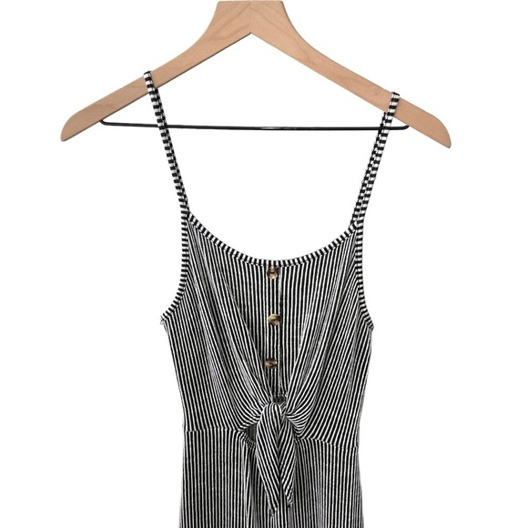 Caution to the Wind Striped Dress Cutout Front Tie - Picture 4 of 10